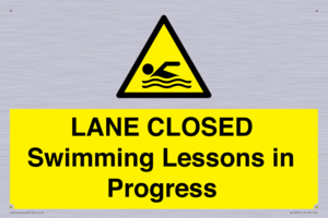 LANE CLOSED Swimming Lessons in Progress